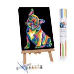 Adults Paint-by-Numbers in Tube - Colorful French bulldog