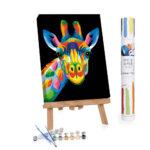 Adults Paint-by-Numbers in Tube - Colorful giraffe