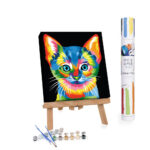 Adults Paint-by-Numbers in Tube - Colorful kitten