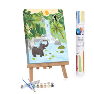 Adults Paint-by-Numbers in Tube - Elephant at the waterfall