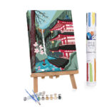 Adults Paint-by-Numbers in Tube - Pagoda in the nature