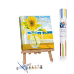 Adults Paint-by-Numbers in Tube - Sunflower in the Window, Robin Wethe Altman