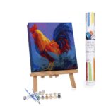 Adults Paint-by-Numbers in Tube - Colorful Rooster Bob