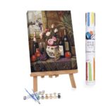 Adults Paint-by-Numbers in Tube - Wine and Floral