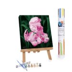 Adults Paint-by-Numbers in Tube - Pink Flowers