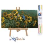 Adults Paint-by-Numbers in Tube - Birds and Sunflowers