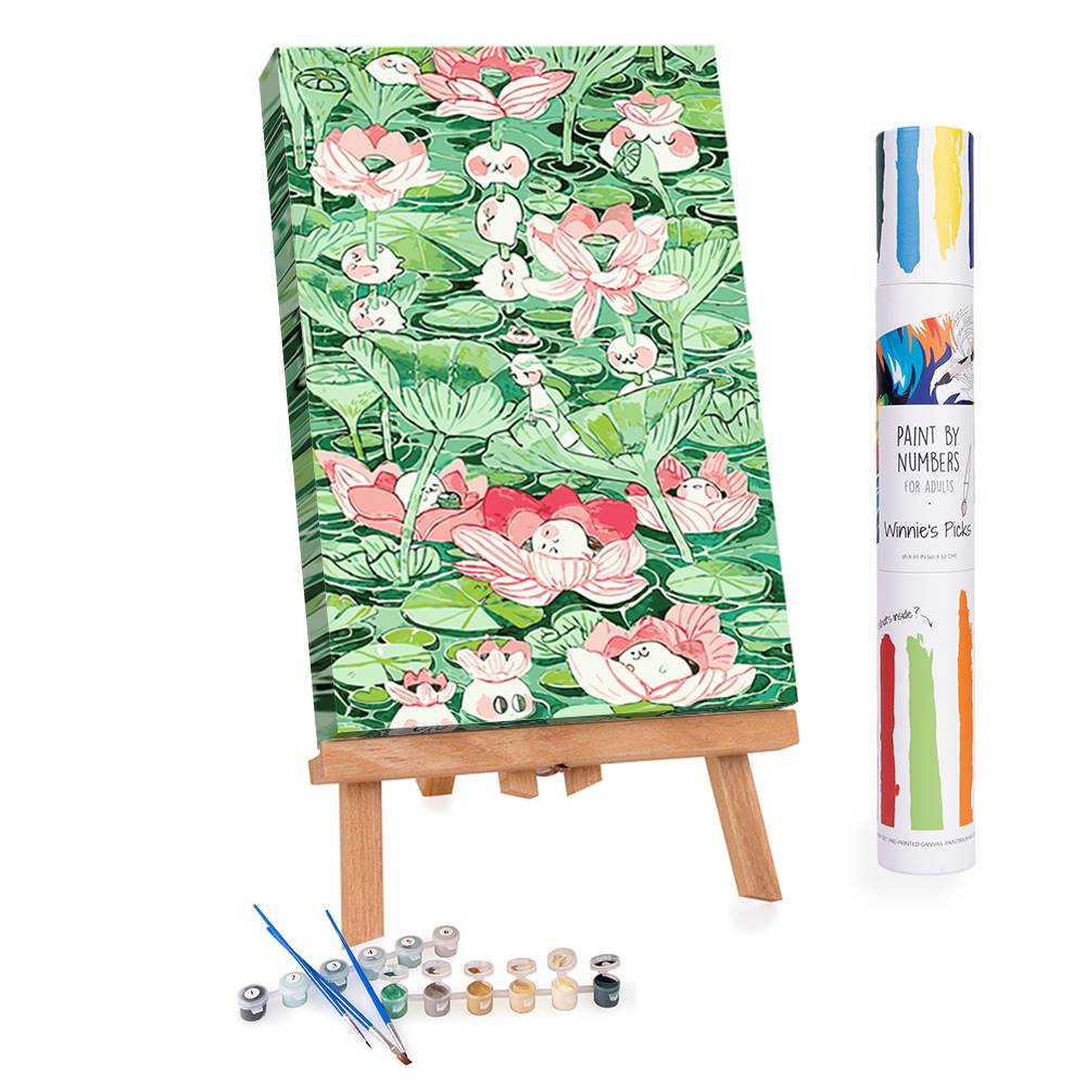 Adults Paint-by-Numbers in Tube - Lotus