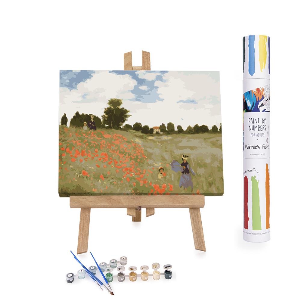 Adults Paint-by-Numbers in Tube - Poppies, Claude Monet