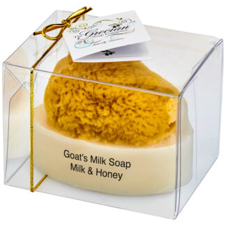Goat's Milk Soap w/Sponge - Milk & Honey