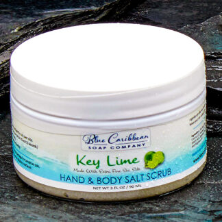 Blue Caribbean Sea Salt Scrub, 3 oz - Key Lime