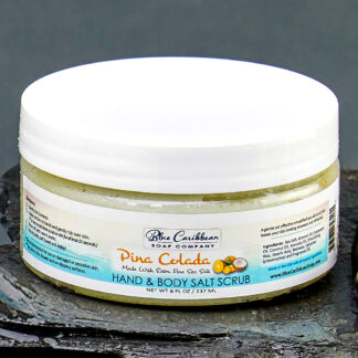 Blue Caribbean Sea Salt Scrub, 8 oz - Pina Colada