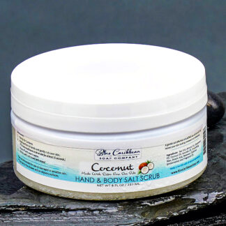 Blue Caribbean Sea Salt Scrub, 8 oz - Coconut