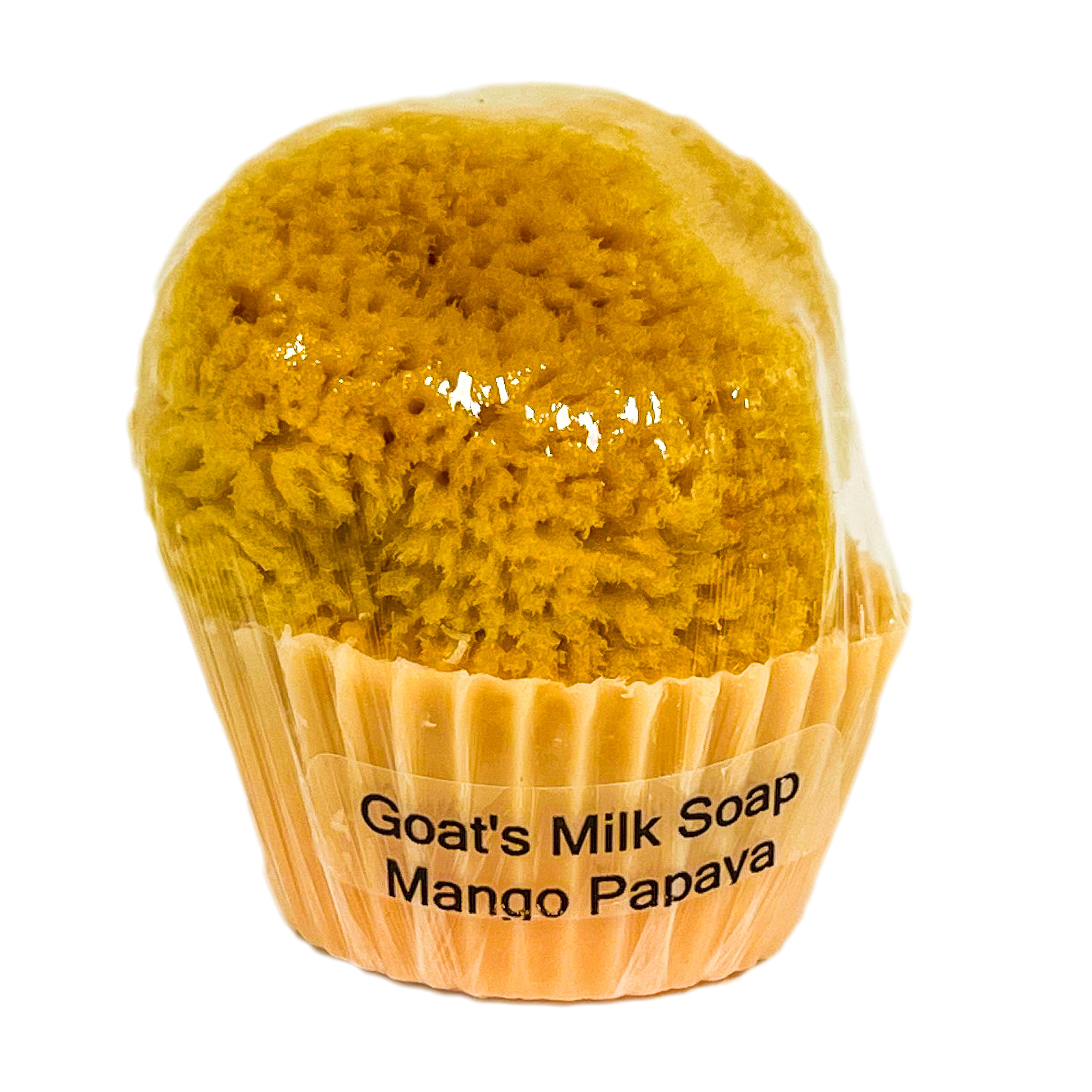 Goat's Milk Cupcake Soap w/Sponge - Mango Papaya