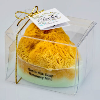 Goat's Milk Soap w/Sponge - Rosemary Mint