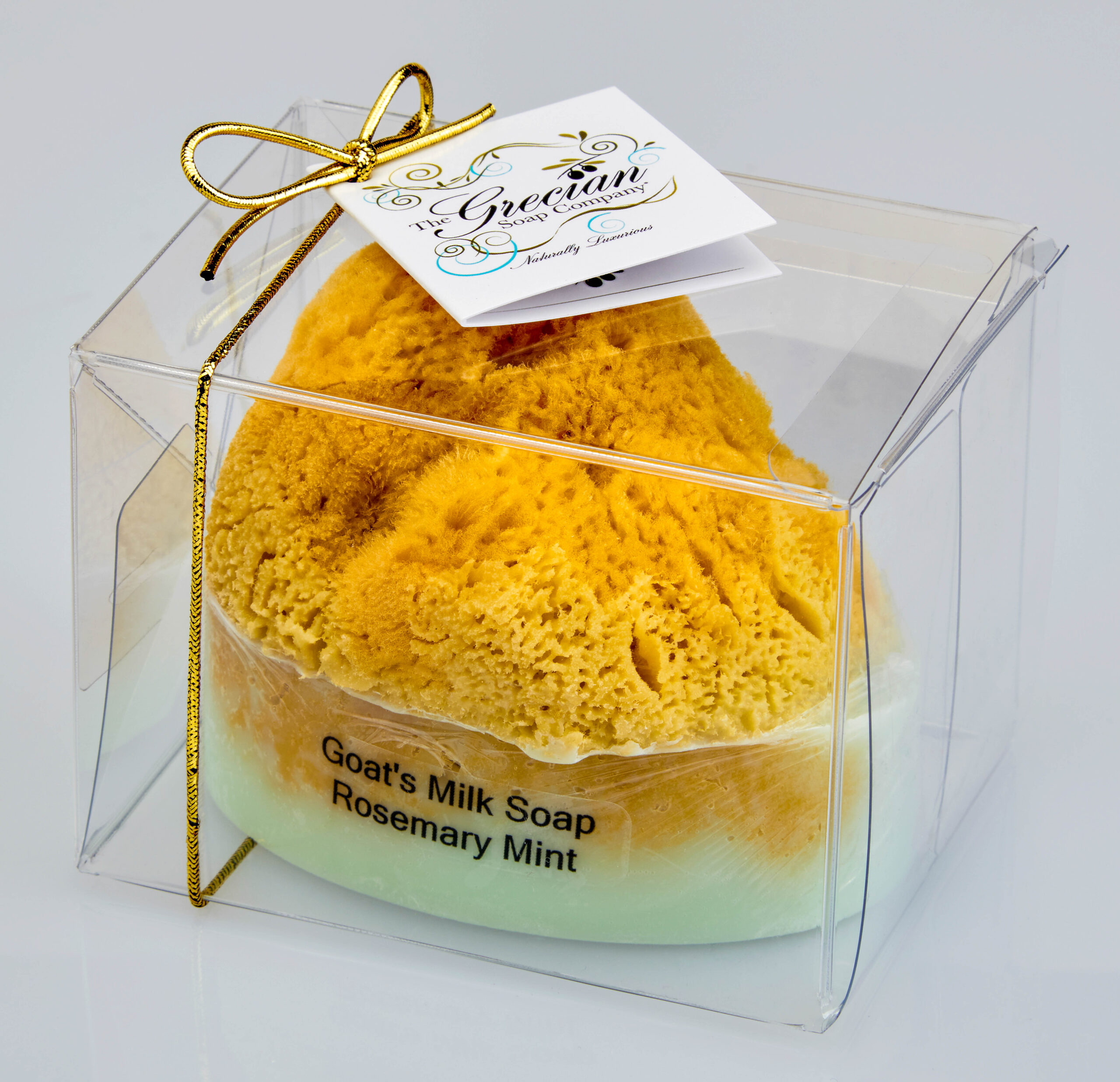 Goat's Milk Soap w/Sponge - Rosemary Mint