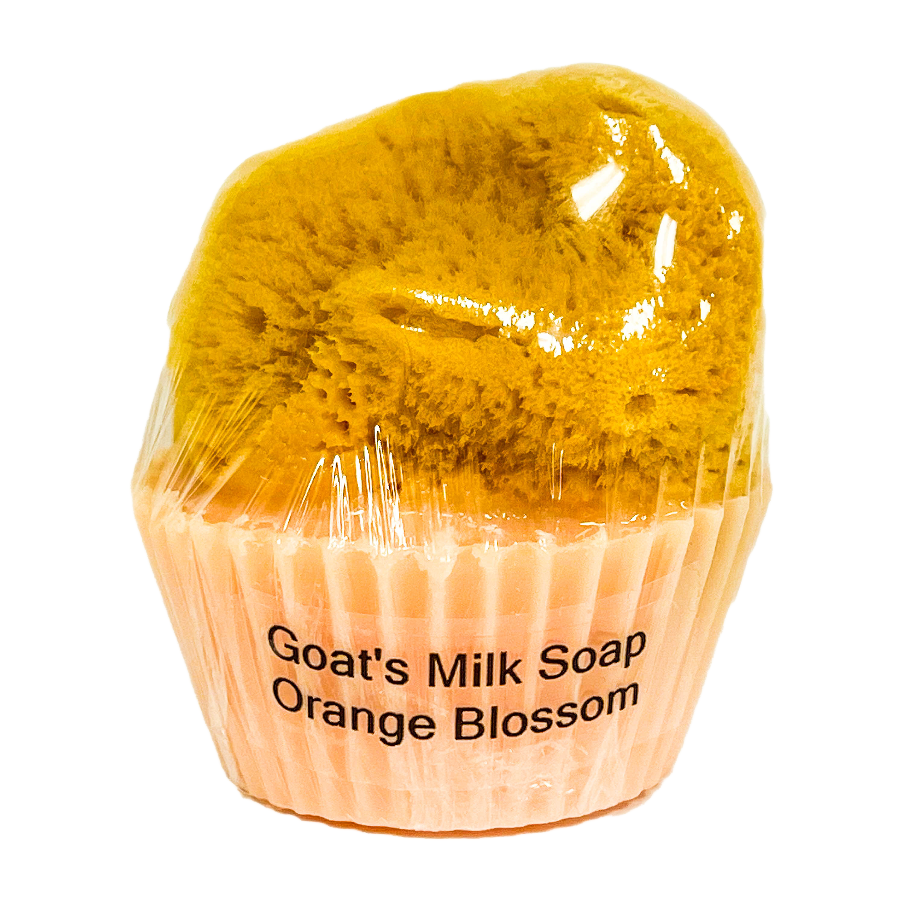 Goat's Milk Cupcake Soap w/Sponge - Orange Blossom