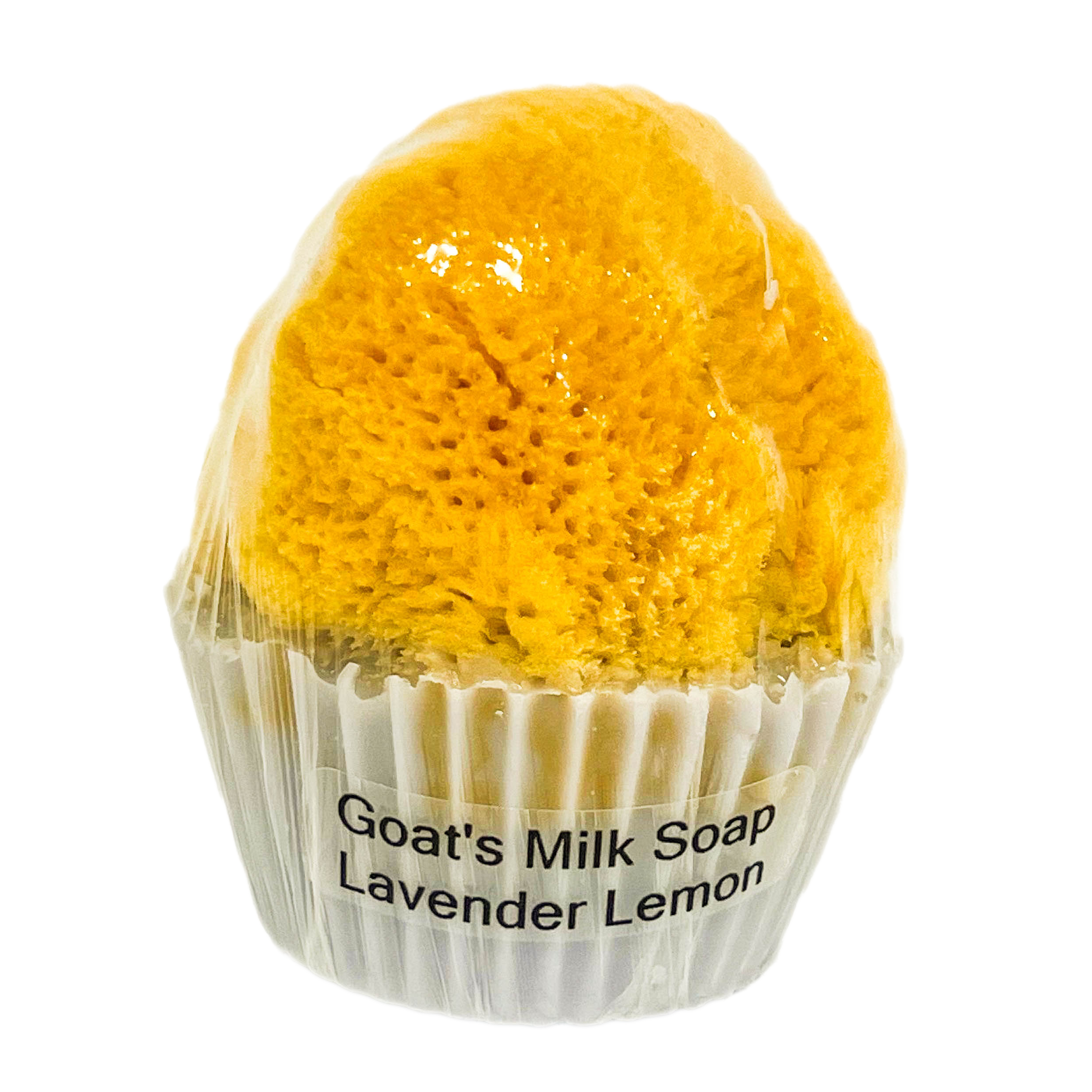 Goat’s Milk Cupcake Soap w/Sponge – Lavender Lemon