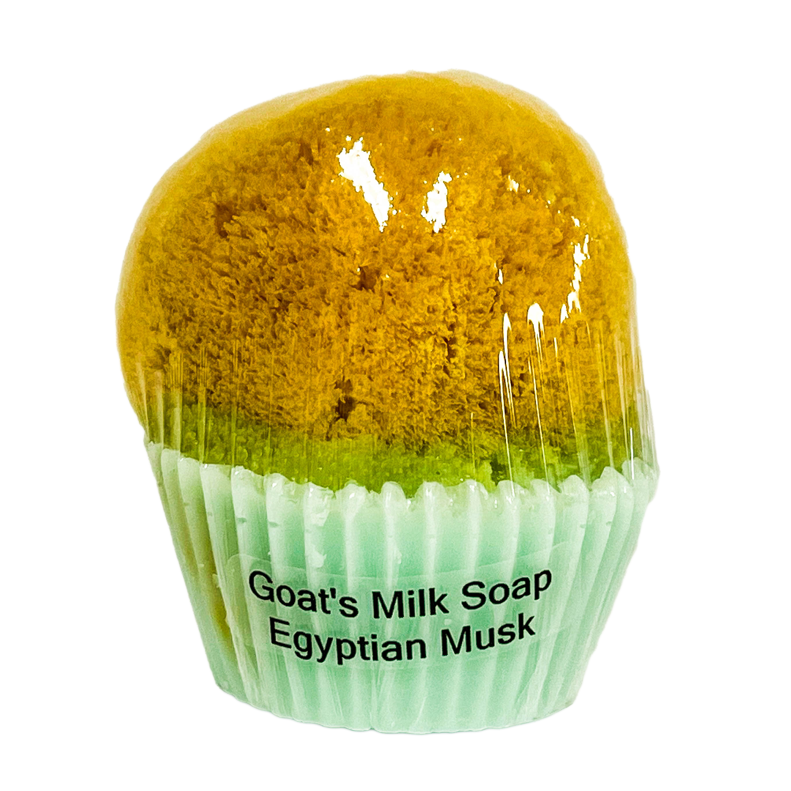 Goat's Milk Cupcake Soap w/Sponge - Egyptian Musk