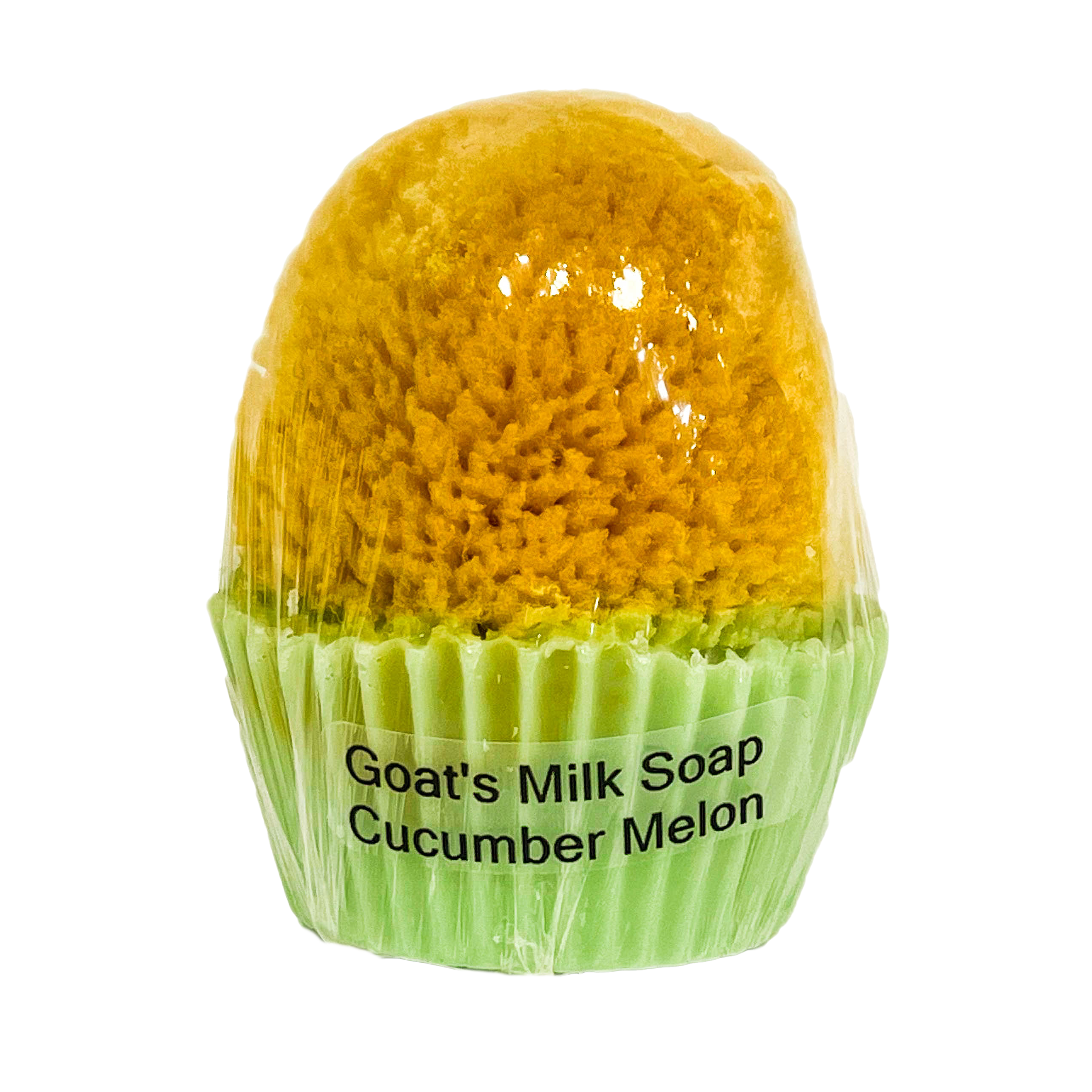 Goat’s Milk Cupcake Soap w/Sponge – Cucumber Melon