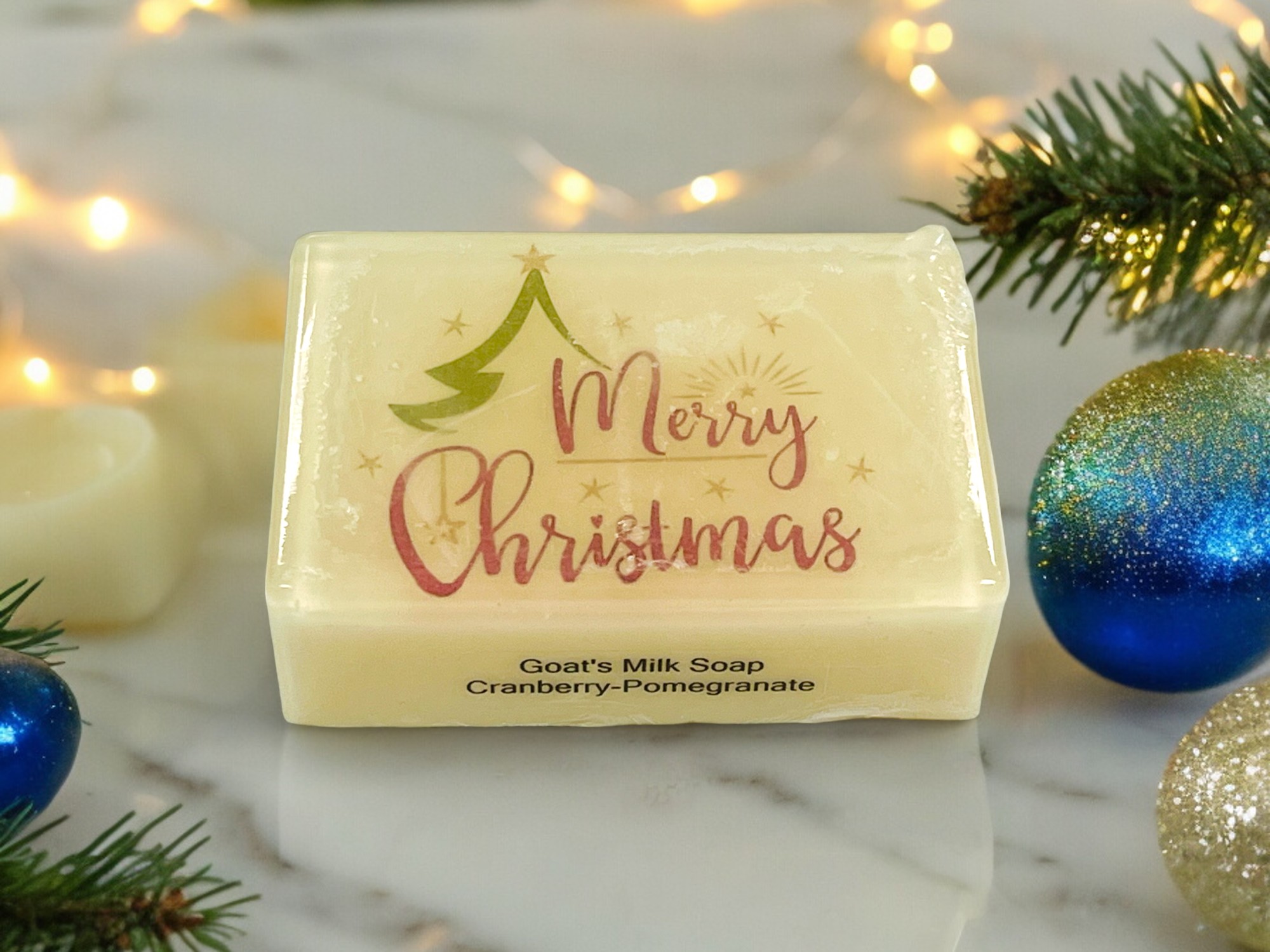 Merry Christmas Picture Soap – Cranberry Pomegranate