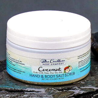 Blue Caribbean Sea Salt Scrub, 3 oz - Coconut