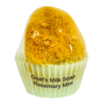Goat's Milk Cupcake Soap w/Sponge - Rosemary Mint