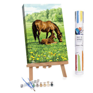 Adults Paint-by-Numbers in Tube - Horse And Foal